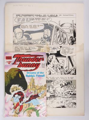 Lot 306 - Donnie Jupiter Thunder Bunny #9 Dreams Of A Rabbit Fiend Complete Ink Story Pages (Apple Comics, | Stanley Gibbons Baldwin’s