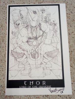 Signed Vince Sunico 2008 Thor Lord of the Universe Print 11X17 | eBay US (Buy It Now)