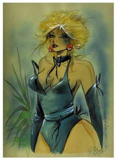 Jacques Geron -... | Jacques Geron - Pin-Up sur papier épais - dessin original... | Arthema Auction