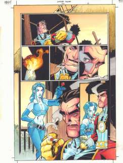 Joe Sanchez, John Kalisz, Paco Medina - suicide squad #6 p. 12 color guide art - deadshot and great killer frost - 2002