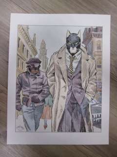 Frisano, Thomas  -   Aquarelle originale - hommage Ã  Guarnido et Blacksad | Catawiki