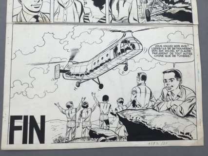 Piroton, Arthur - Planche originale avec grande case Â«Â FinÂ Â» - Michel et Thierry | Catawiki