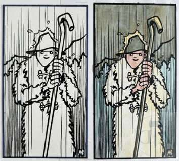 lot 345 - Bryninx Marc/Max. Dessin original illustrant le berger…