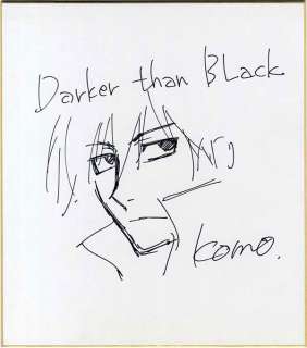 Takahiro Komori Handwritten shikishi â€œDARKER THAN BLACKâ€ Hei | Mandarake (Big Web)