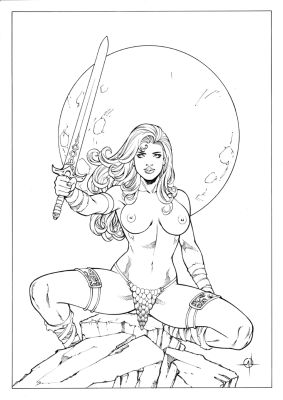 Alex Lei | Pin-Up Red Sonja NSFW | Raremarq (Buy It Now)