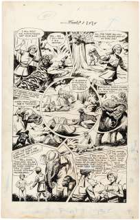 WAMBI, JUNGLE BOY #8 COMIC BOOK PAGE ORIGINAL ART BY HENRY KIEFER. | Hake’s