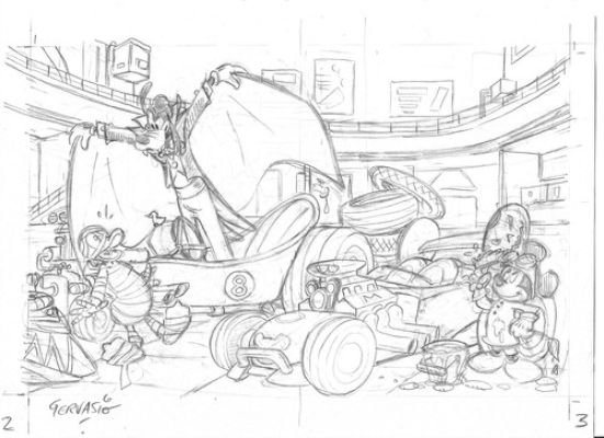 Marco Gervasio Bozzetto Illustrazione redazionale The Haunted Hot Rod | eBay Europe (Buy It Now)