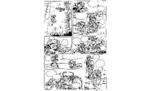 CAGNIAT Laurent Â«VauriensÂ». Encre de Chine noire pour la planche 10 de