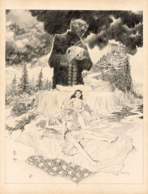 Vince | Dessin original publié en page 493 de Druillet-Vampires | 2DGalleries