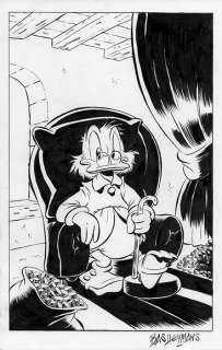 Bas Heymans - Uncle Scrooge - Armchair - Art préliminaire original | Catawiki