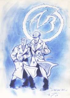 Benn (André Benniest) - Dessin original - Hommage Ã  E.P. Jacobs - Le marque page de Benn - (2018) | Catawiki