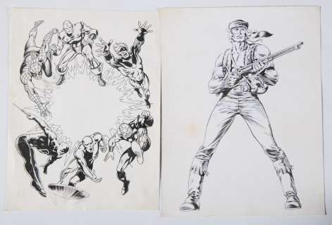 [BLEK] [SUPER HEROS... - Lot 101 - [BLEK] [SUPER HEROS MARVEL] Rémy BORDELET (1931 - 2003). Ensemble...