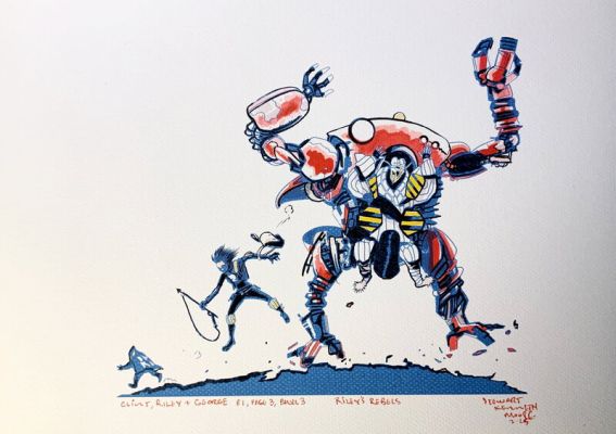 Stewart Kenneth Moore | Clint, Riley + George (George Awakes with a fright) | 2DGalleries