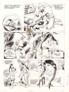 André Chéret (1937-2020) Rahan... | André CHÉRET (1937-2020) Rahan - L’arme à trois bras Encre... | Tessier Sarrou