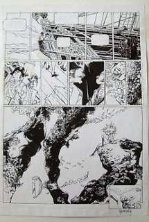  - Krassinsky, Jean-Paul  - Planche originale (p.33) - Kaarib T.1 - La dernière vague  (2001) 