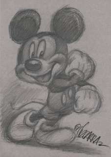 You got it Mickey! - Original Drawing - Joan Vizcarra  - Art de crayon | Catawiki