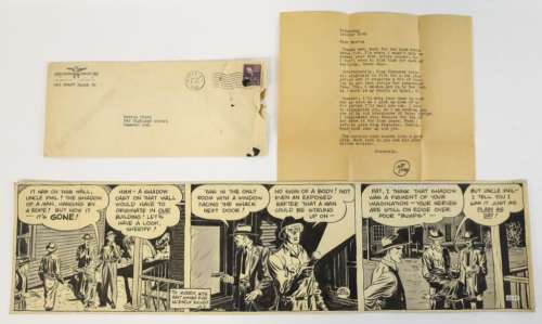 Orginial Comic Art Board And Letter From Mel Graff | misc / divers