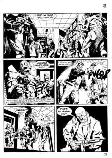 Brad Barron #9 - Giancarlo Caracuzzo - 3x  original pages  - Page volante - (2005) | Catawiki