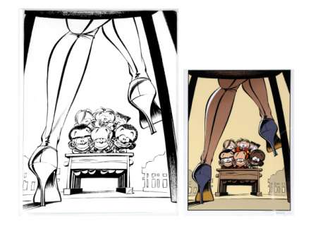 Janry - Le Petit Spirou, illustration Ã  l‘encre de Chine …