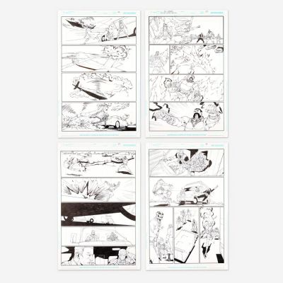 Lot 381 - Gustavo Vazquez, Suicide Squad War Crimes Special #1 Story Pages 26, 27, 29, and 30 Original Art (DC Comics, 2016) | Landry Pop Auctions