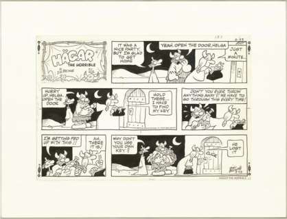 108: Browne Hagar Sunday 3/23/80 original comic art | Russ Cochran