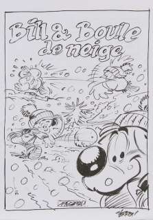 Verron | Boule et Bill, illustration au feutre réalisée p… | Banque Dessinée