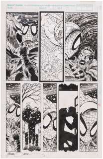 THE AMAZING SPIDER-MAN: SOUL OF THE HUNTER #1 COMIC BOOK PAGE ORIGINAL ART BY MIKE ZECK. | Hake’s