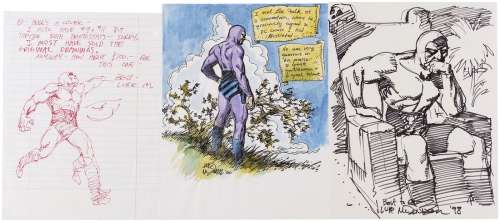 THE PHANTOM ORIGINAL ART SKETCHES LOT OF 5 BY LUKE MCDONNELL. | Hake’s