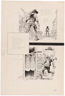 WESTERN THEME UNPUBLISHED ORIGINAL ART PAGE BY JACK DAVIS. | Hake’s