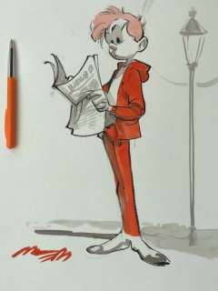 Munuera - Illustration originale en couleur sur papier vergé épais - Spirou | Catawiki