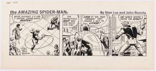 THE AMAZING SPIDER-MAN 1980 DAILY STRIP ORIGINAL ART BY JOHN ROMITA SR. | Hake’s