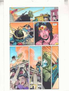 John Kalisz, Mark Propst, Steve Scott | Jla #46 P.10 Color Guide Art - Wonder Woman Rescue - 2000 | Anthony’s Comic Book Art