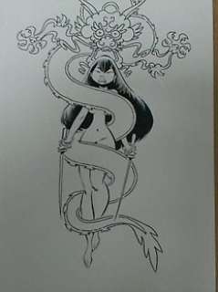 Les innommables (Premières maquettes)  T9 (7) - Page de garde originale - Poupée de bronze  - (1998) | Catawiki