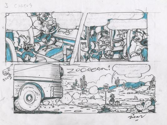 Victor Arriagada Rios ("Vicar") - Handdrawn Originals | 8.) The Cactus Cop | Galerie Laqua