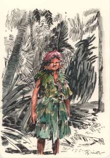 Bastien Vives | Corto Maltese - Illustration du livre"Le jour d’avant" - 26 - H:20 x L:14 - Encre et aquarelle - 2025 - | Manjari & Partners