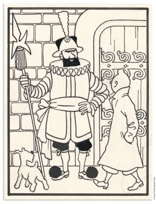 Hergé HERGÉ TINTIN Le... - Lot 166 - Hergé HERGÉ TINTIN Le Sceptre d‘Ottokar (T.8), Casterman Illustration...