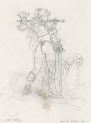 Luis Royo | RED SONJA - SKETS MODEL 16 | Laberinto Gris
