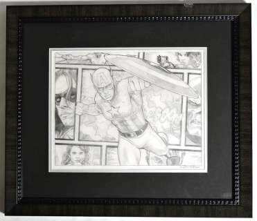 Randy Martinez - Captain America Beyond The Borders Framed Original Art