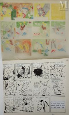 Dubois, Claude (1934-2022) | Lot 102 : Sylvain et Sylvette, n°65, Le taureau mélomane, planche 20. | Millon