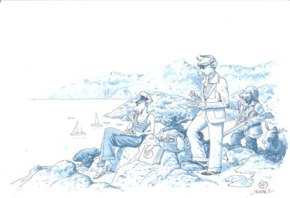 Dominique Bertail illustration originale dessin aquarelle (no dédicace Madeleine | eBay Europe