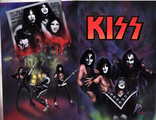 Kiss Pre-History original comic book artwork #1 front & back covers wraparound | eBay US