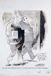 US POLITICAL CARTOON 1974 BY RAY OSRIN (1928-2001) | misc / divers