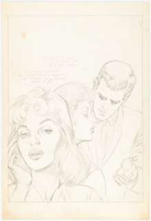John Rosenberger - Unpublished Romance Comic Cover Original Art (DC, c. 1966). An un-inked treat, this big - | Heritage