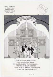 Al Jaffee - Harvard President Fold-In Illustration Original Art (2001).... | Heritage