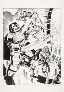 Marvel Artist - Silver Surfer vs. Doctor Doom Illustration Original Art (1979).... | Heritage