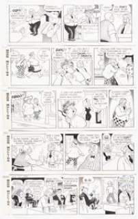 Ferd Johnson - Moon Mullins Daily Comic Strip Original Art Group of 100 (News Syndicate Co. Inc., 1968-1969).... (Total: 100 Original Art)