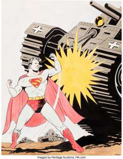 Fred Ray | Action Comics #40 Cover Re-Creation Original Art (c. 1980s).... | Heritage