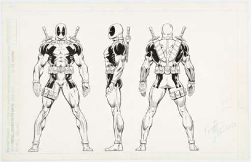 Pollard, Keith | Keith Pollard and Joe Rubinstein Official Handbook of the Marvel Universe Master Edition #25 "Deadpool" Illustrati... | Heritage