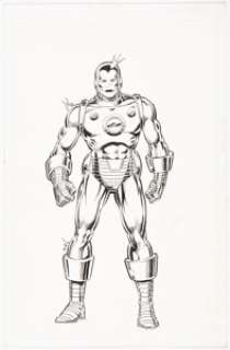 Bright, Mark | Mark Bright and Joe Rubinstein The Official Handbook of the Marvel Universe Deluxe Edition #6 Iron Man II Illustra... | Heritage