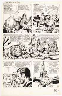 Kirby, Jack - Jack Kirby and George Roussos (as G. Bell) Sgt. Fury #4 Story Page 12 Original Art (Marvel, 1963)....